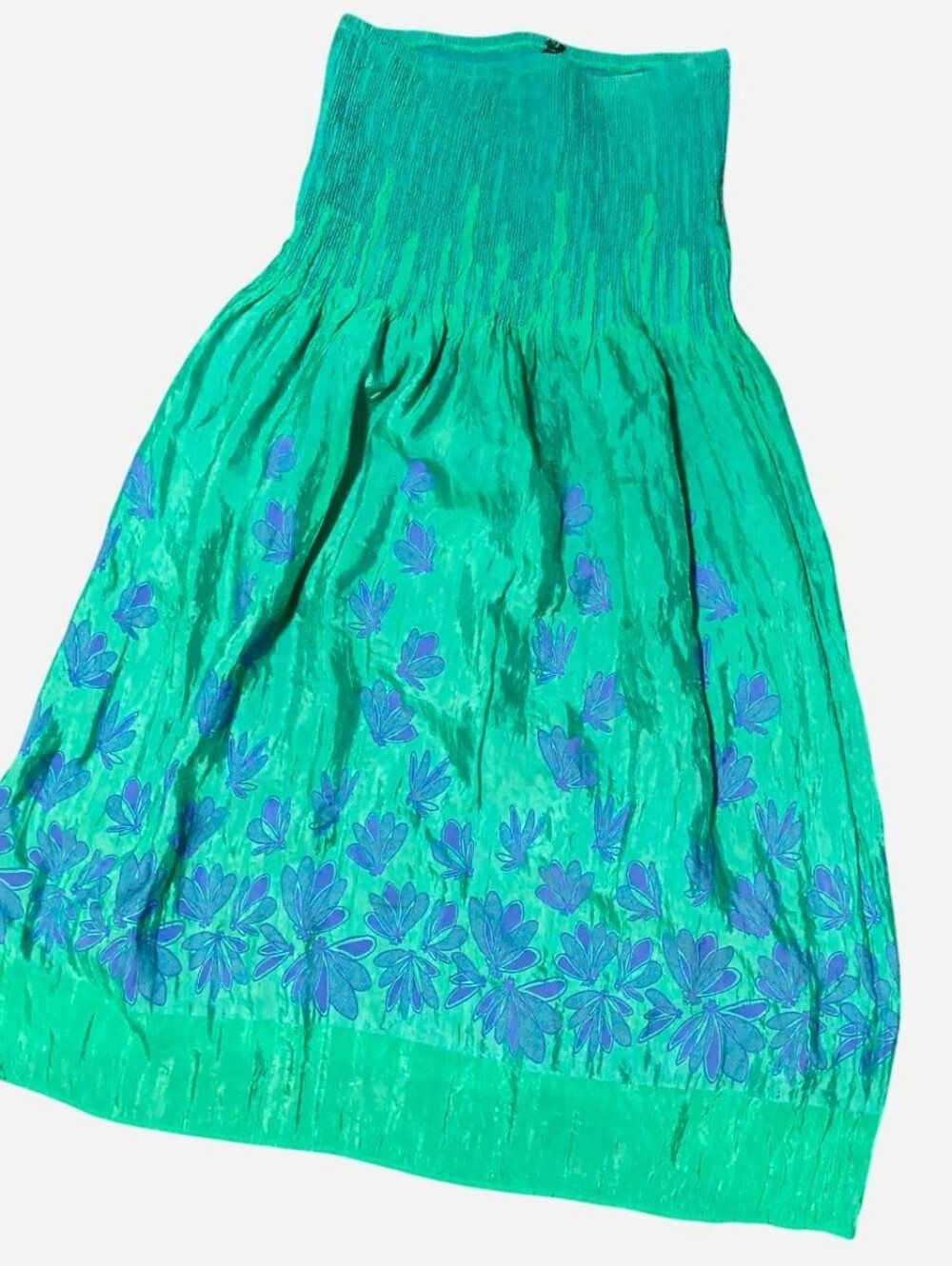 Lapis one size Green stretchy strapless tube summer sun dress
